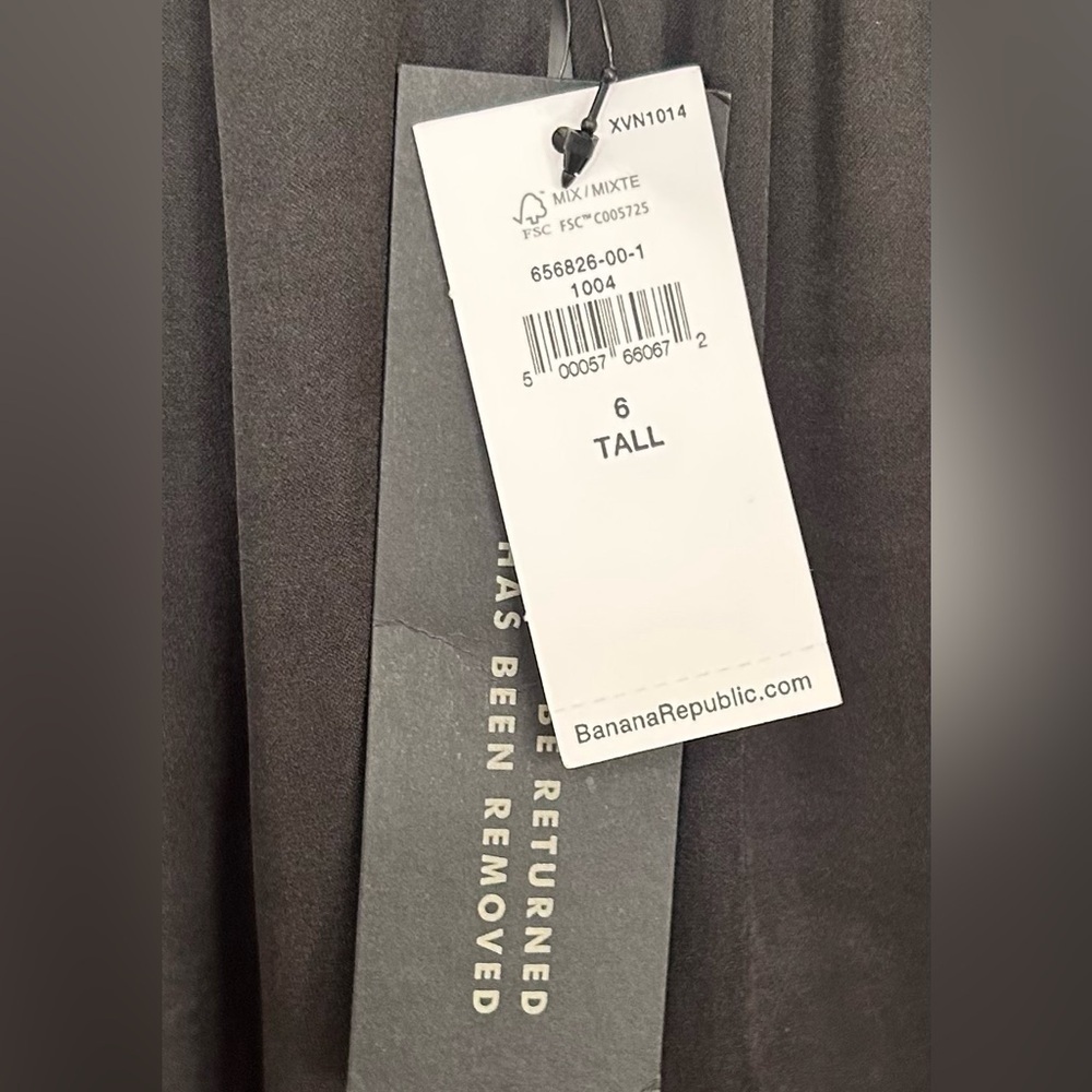 Banana Republic Elegant Black Satin Twisted Halter Maxi Dress 6 Tall - Picture 8 of 8